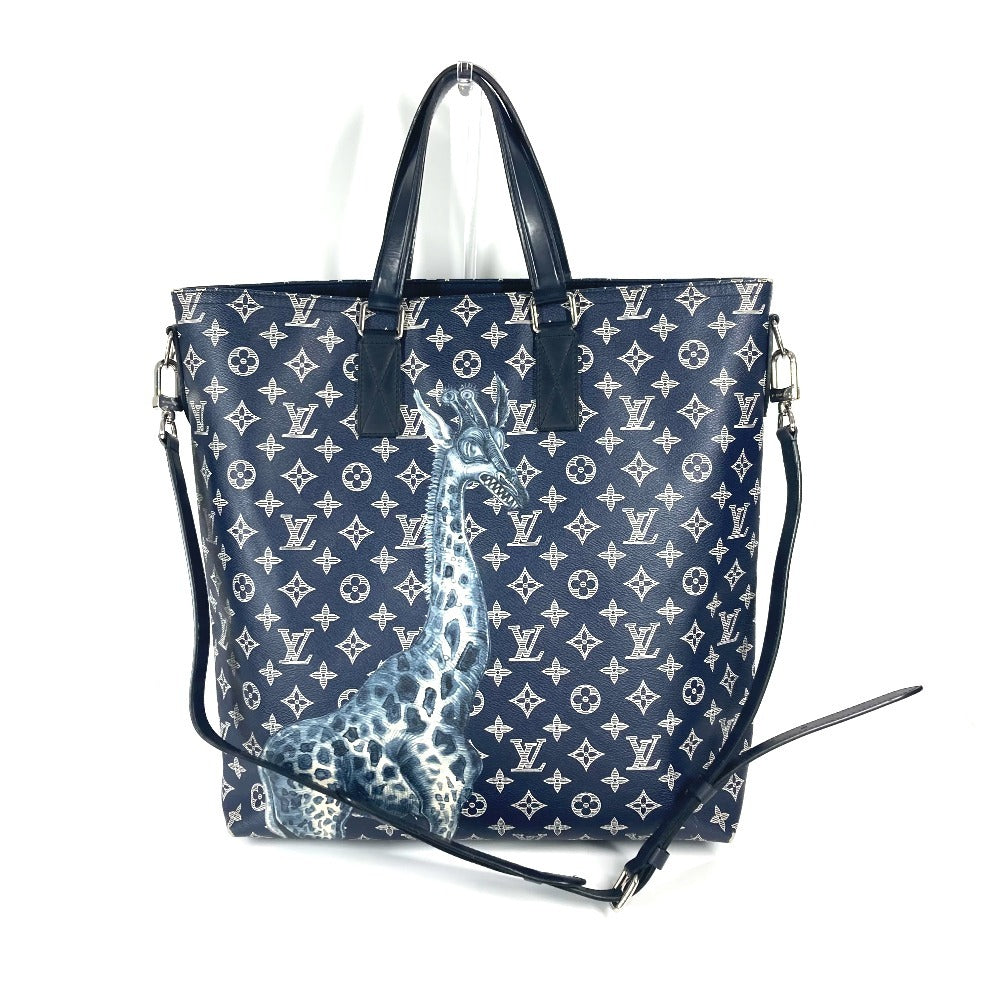 LOUIS VUITTON M54127 モノグラムサバンナ ジェイク アンド ディノス チャップマン 2WAYバッグ ショルダーバッグ 斜め掛け トートバッグ モノグラムサバンナキャンバス ユニセックス アンクル ネイビー