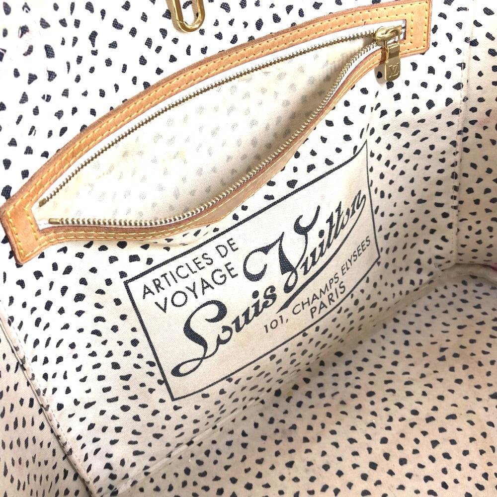 LOUIS VUITTON M40684 モノグラム パンプキンドット ネヴァーフルMM カバン 草間彌生コラボ トートバッグ ショルダーバッグ モノグラムキャンバス レディース ホワイト