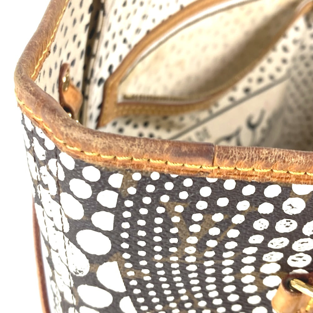 LOUIS VUITTON M40684 モノグラム パンプキンドット ネヴァーフルMM カバン 草間彌生コラボ トートバッグ ショルダーバッグ モノグラムキャンバス レディース ホワイト