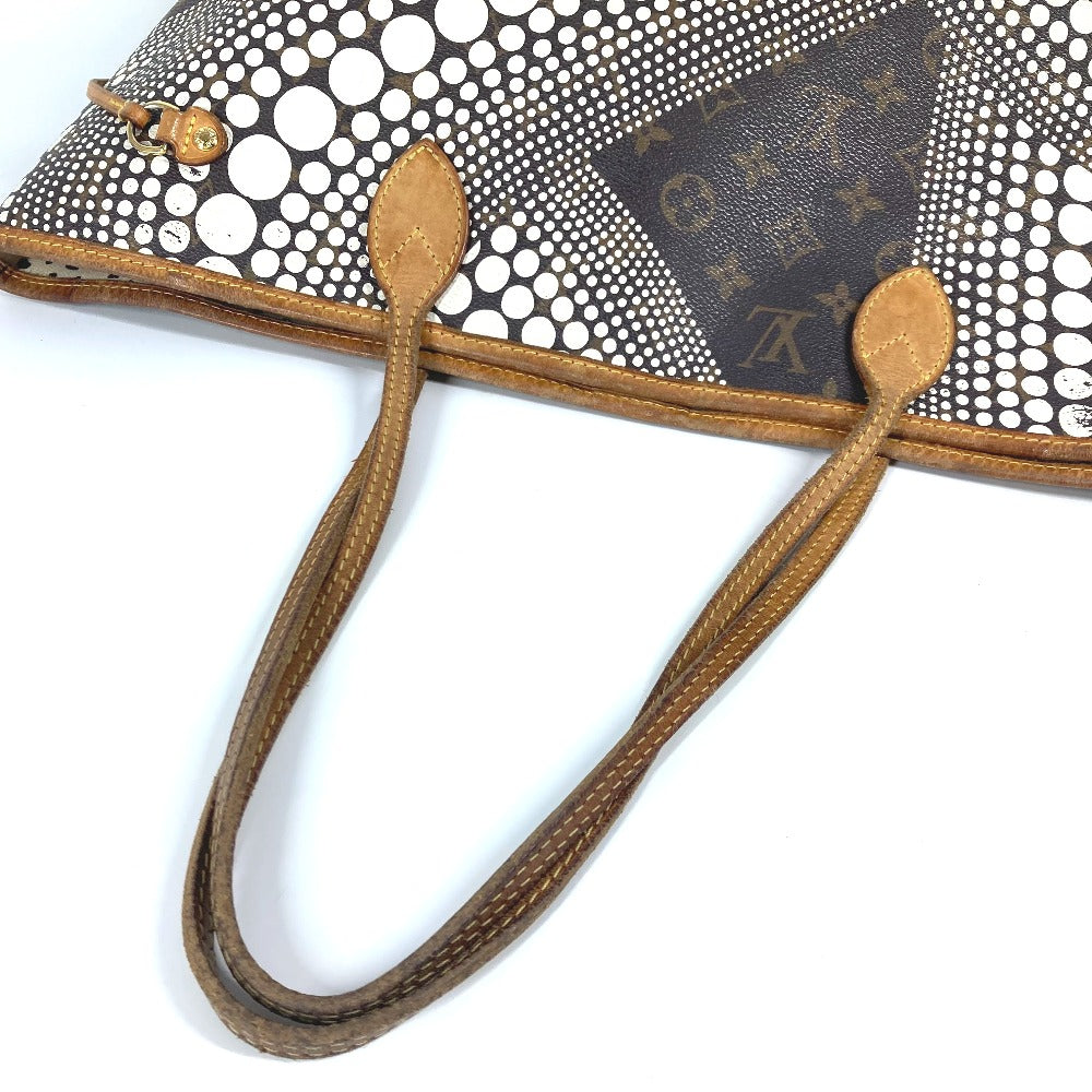 LOUIS VUITTON M40684 モノグラム パンプキンドット ネヴァーフルMM カバン 草間彌生コラボ トートバッグ ショルダーバッグ モノグラムキャンバス レディース ホワイト