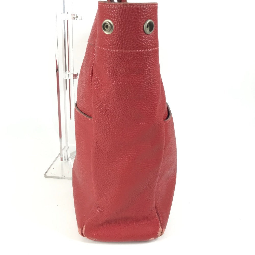 HERMES フールトゥMM トートバッグ オールレザー 革 カバン バッグ ハンドバッグ レザー ユニセックス レッド
