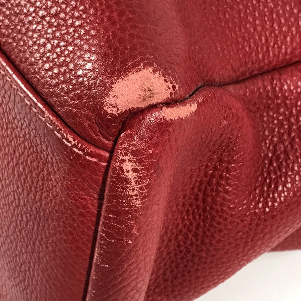 HERMES フールトゥMM トートバッグ オールレザー 革 カバン バッグ ハンドバッグ レザー ユニセックス レッド