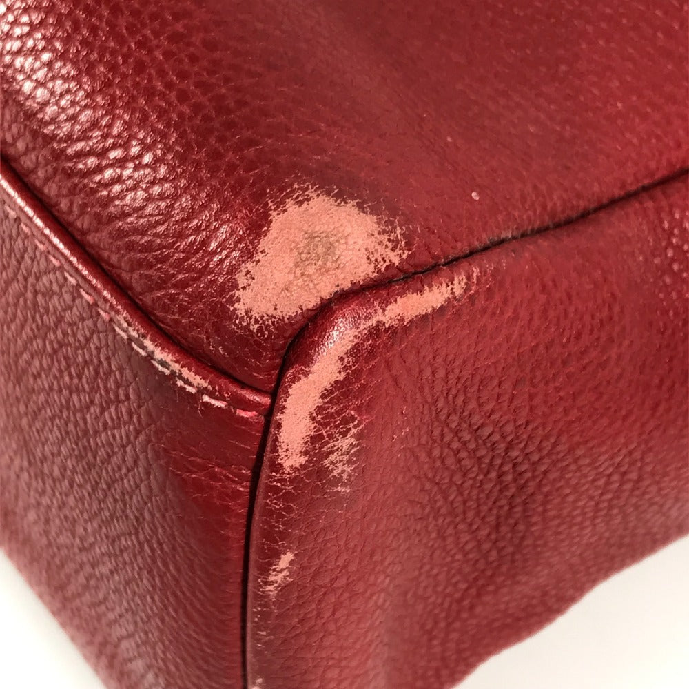 HERMES フールトゥMM トートバッグ オールレザー 革 カバン バッグ ハンドバッグ レザー ユニセックス レッド