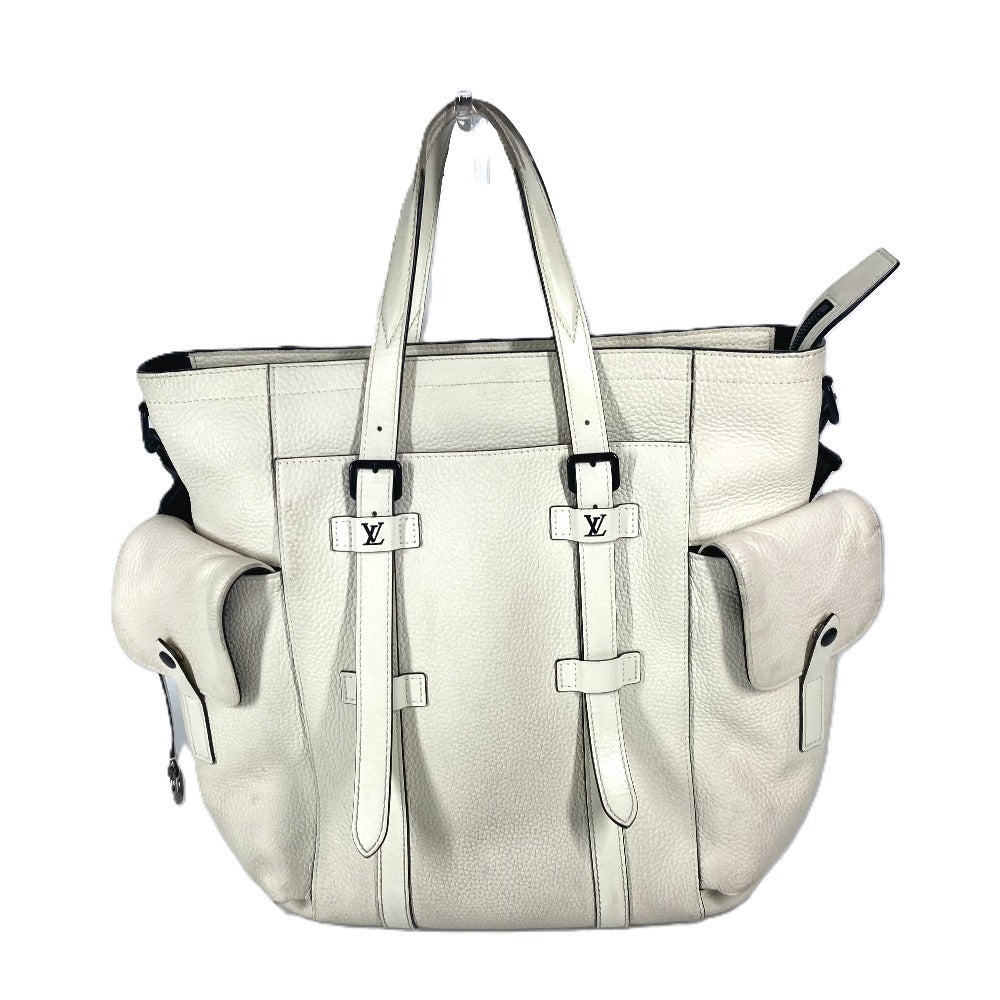LOUIS VUITTON M58477 モノグラム クリストファートート カバン 2WAYバッグ トートバッグ 斜め掛け ショルダーバッグ トリヨンレザー ユニセックス ブロン ホワイト