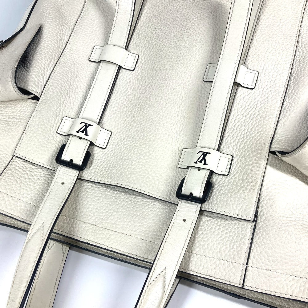 LOUIS VUITTON M58477 モノグラム クリストファートート カバン 2WAYバッグ トートバッグ 斜め掛け ショルダーバッグ トリヨンレザー ユニセックス ブロン ホワイト
