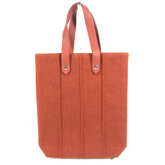 HERMES アメダバ PM カバン トートバッグ ミニバッグ ミニトート 手提げ バッグ ハンドバッグ ウール レディース オレンジ