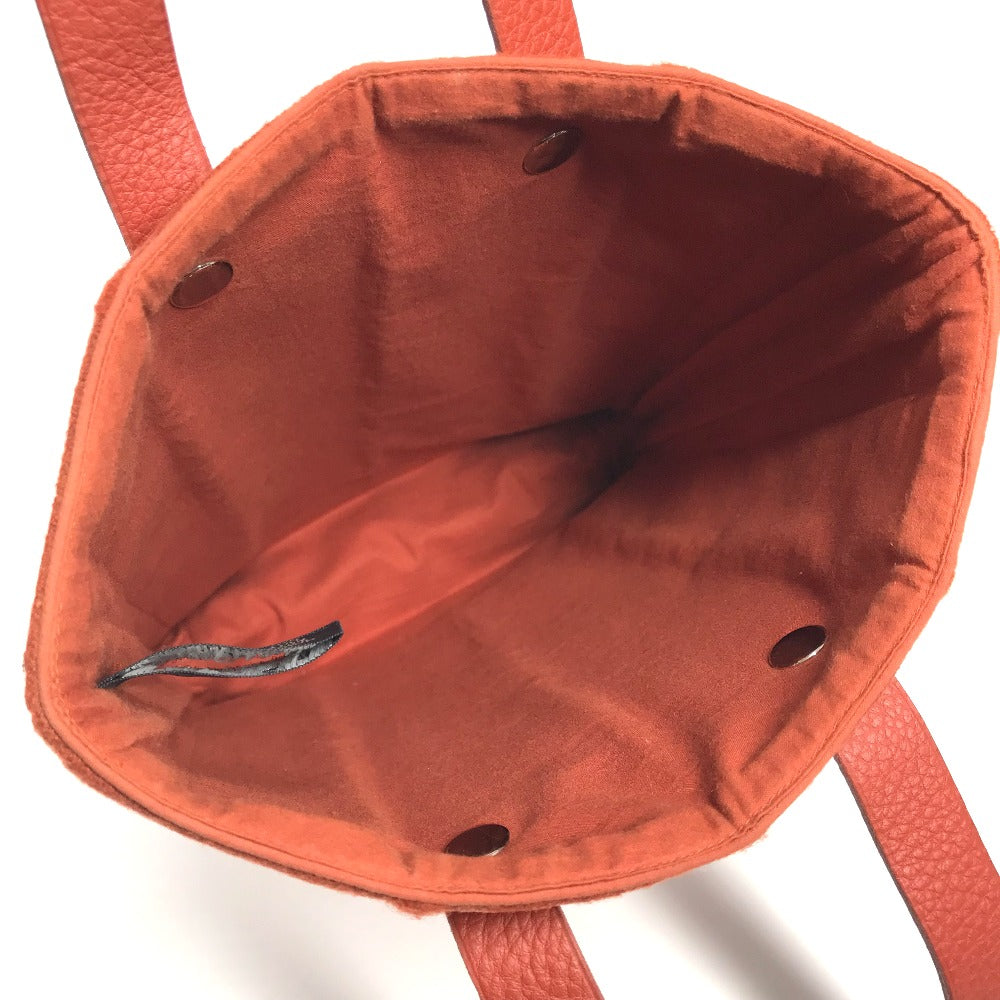 HERMES アメダバ PM カバン トートバッグ ミニバッグ ミニトート 手提げ バッグ ハンドバッグ ウール レディース オレンジ