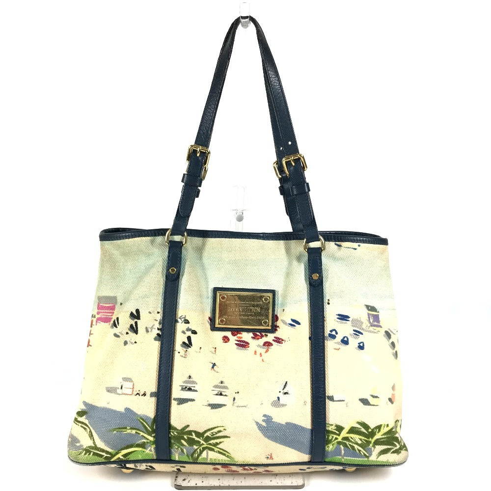 LOUIS VUITTON M93769 Ior Cabas PM Escale Shoulder Tote Bag, Canvas, Women's, Blue