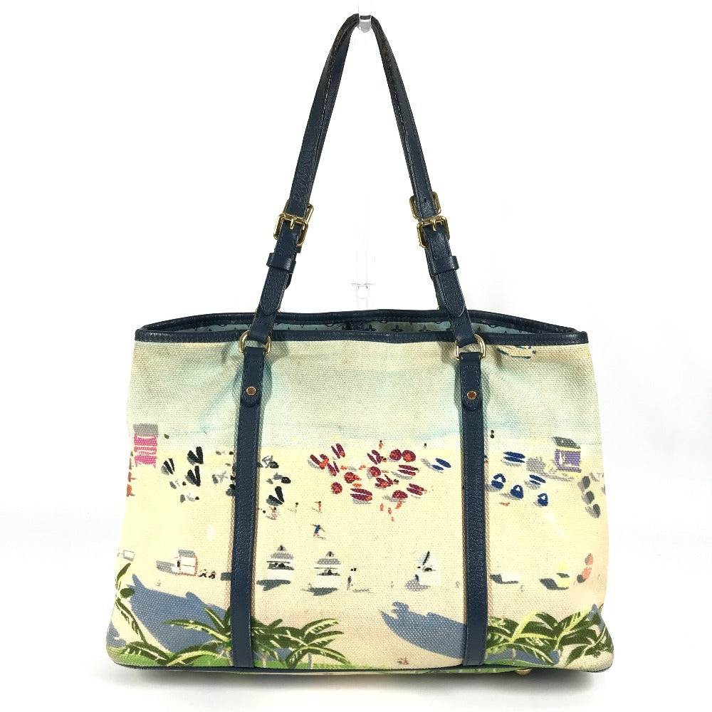 LOUIS VUITTON M93769 Ior Cabas PM Escale Shoulder Tote Bag, Canvas, Women's, Blue