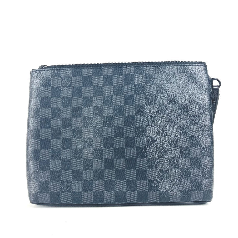 LOUIS VUITTON N40505 ダミエグラフィット テイクオフ・ポーチ ポーチ カバン セカンドバッグ ストラップ付 クラッチバッグ ダミエグラフィットキャンバス ユニセックス ブラック