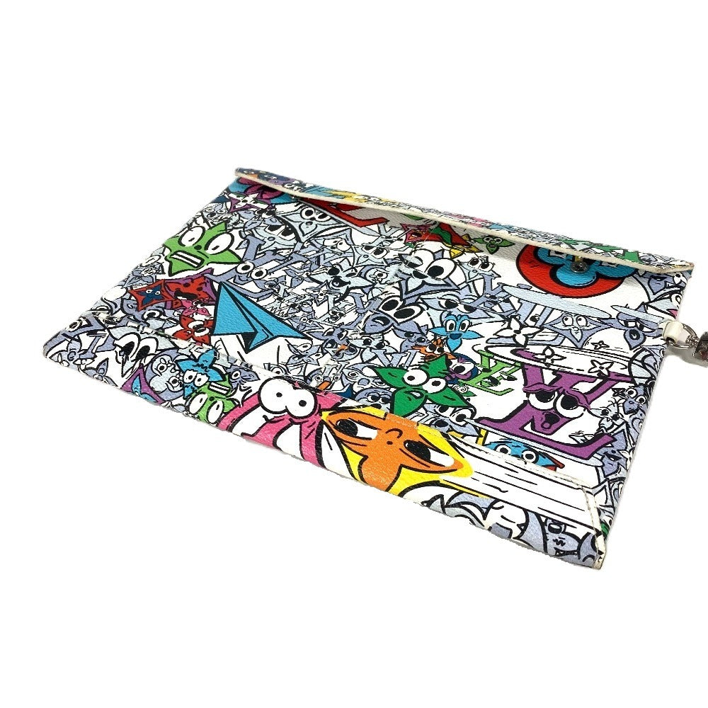 LOUIS VUITTON Ｍ82014 モノグラム コミック トリオ アンヴェロップ ポーチ カバン セカンドバッグ ストラップ付 カードケース クラッチバッグ レザー/キャンバス ユニセックス マルチカラー