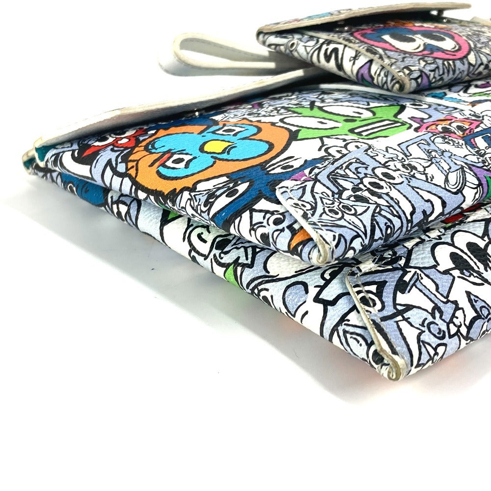 LOUIS VUITTON Ｍ82014 モノグラム コミック トリオ アンヴェロップ ポーチ カバン セカンドバッグ ストラップ付 カードケース クラッチバッグ レザー/キャンバス ユニセックス マルチカラー