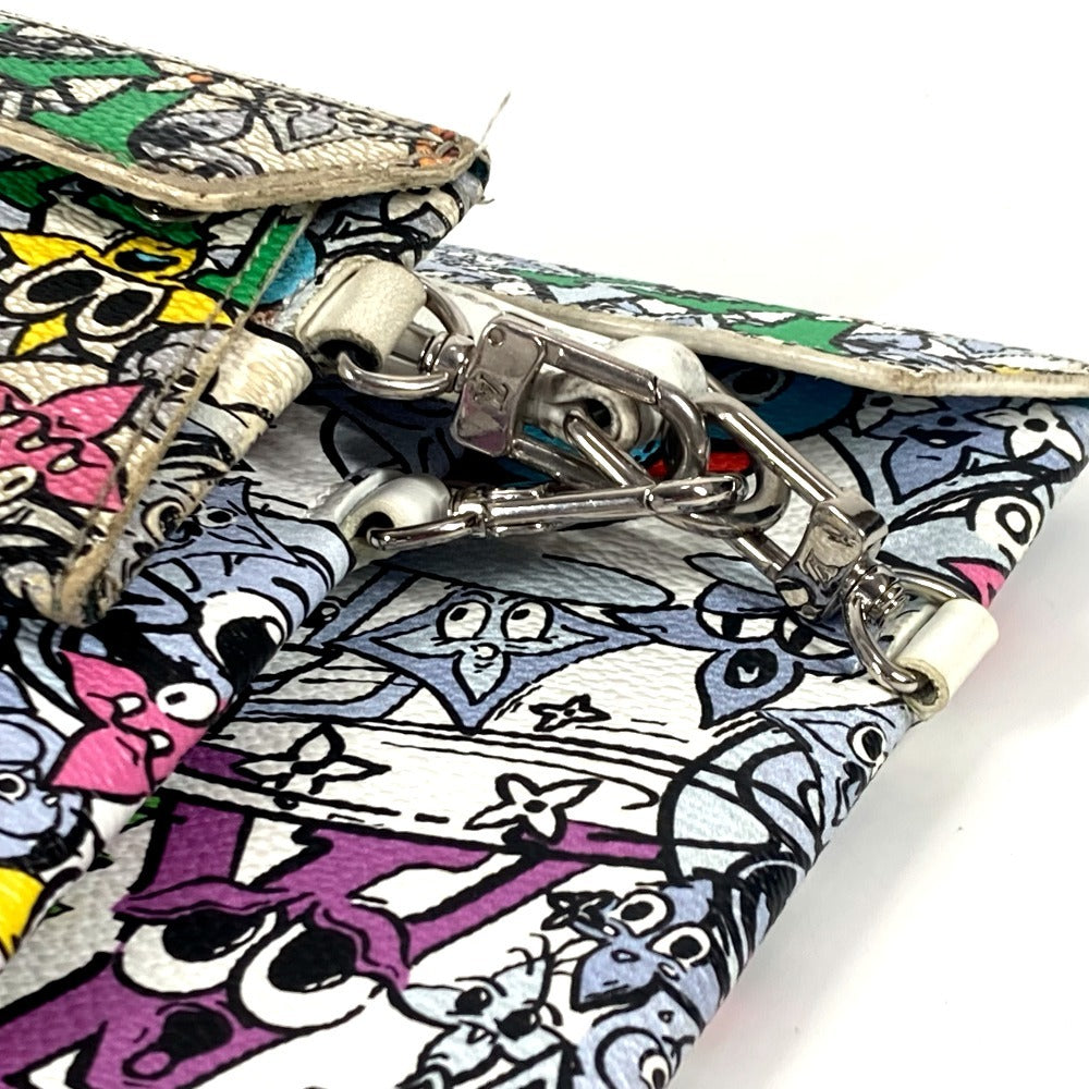 LOUIS VUITTON Ｍ82014 モノグラム コミック トリオ アンヴェロップ ポーチ カバン セカンドバッグ ストラップ付 カードケース クラッチバッグ レザー/キャンバス ユニセックス マルチカラー