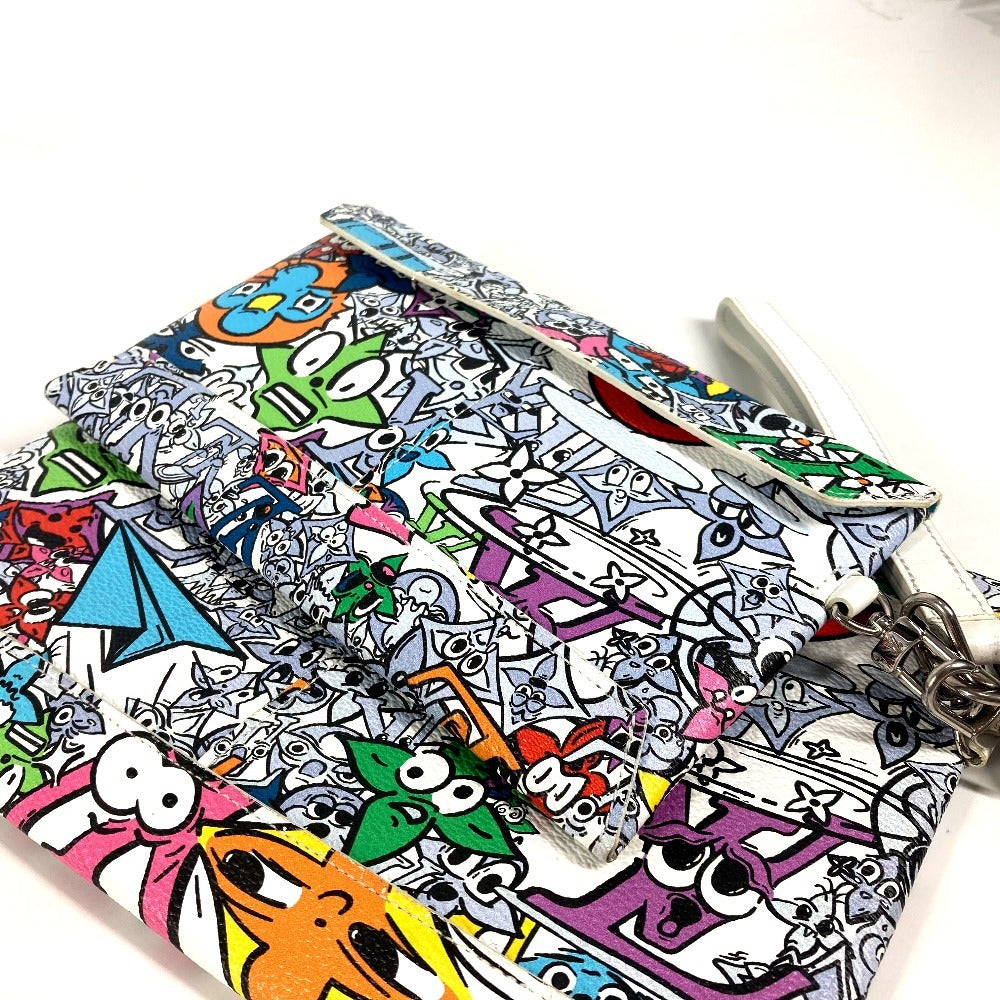 LOUIS VUITTON Ｍ82014 モノグラム コミック トリオ アンヴェロップ ポーチ カバン セカンドバッグ ストラップ付 カードケース クラッチバッグ レザー/キャンバス ユニセックス マルチカラー