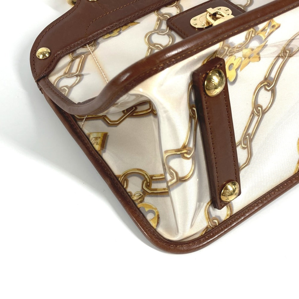 LOUIS VUITTON M95157 モノグラムチャーム カバ カバン ハンドバッグ トートバッグ ショルダーバッグ ビニール/レザー レディース ブラウン