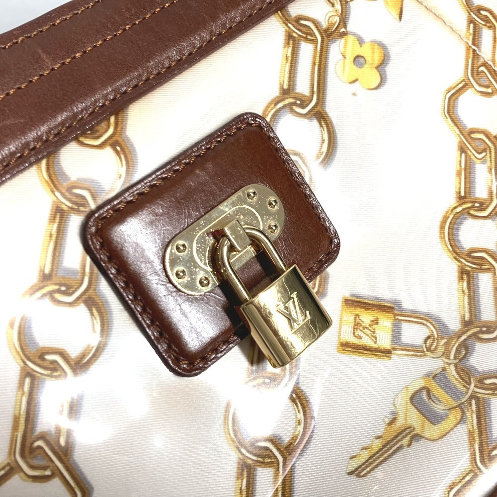 LOUIS VUITTON M95157 モノグラムチャーム カバ カバン ハンドバッグ トートバッグ ショルダーバッグ ビニール/レザー レディース ブラウン