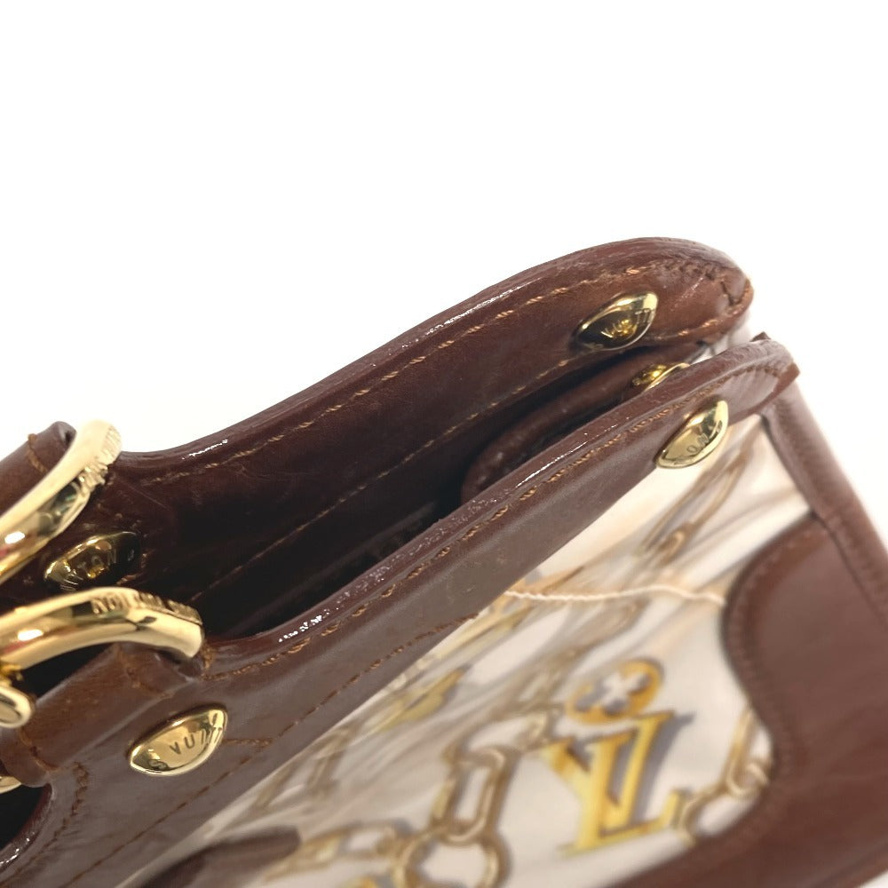 LOUIS VUITTON M95157 モノグラムチャーム カバ カバン ハンドバッグ トートバッグ ショルダーバッグ ビニール/レザー レディース ブラウン