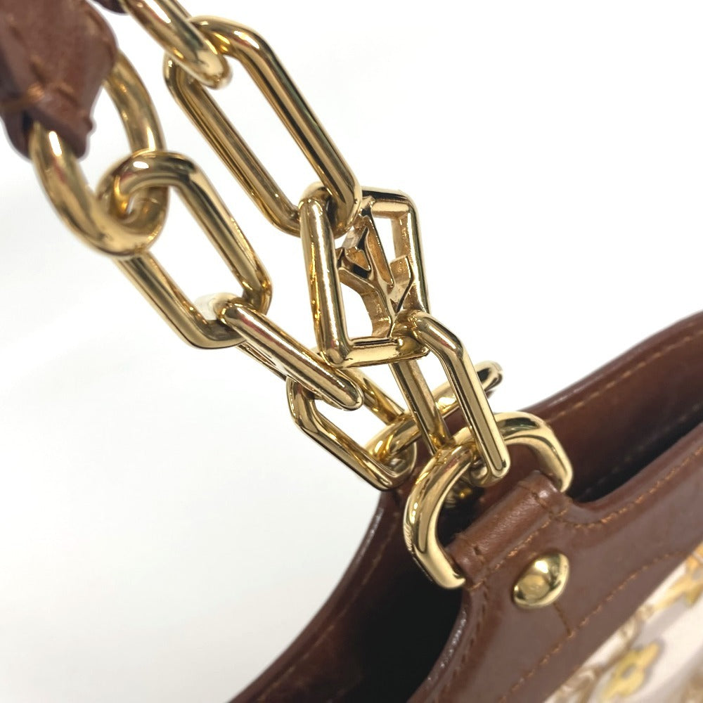 LOUIS VUITTON M95157 モノグラムチャーム カバ カバン ハンドバッグ トートバッグ ショルダーバッグ ビニール/レザー レディース ブラウン