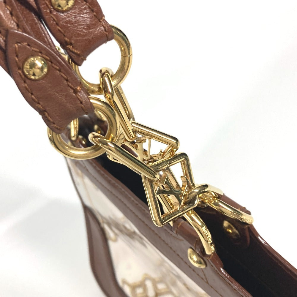 LOUIS VUITTON M95157 モノグラムチャーム カバ カバン ハンドバッグ トートバッグ ショルダーバッグ ビニール/レザー レディース ブラウン