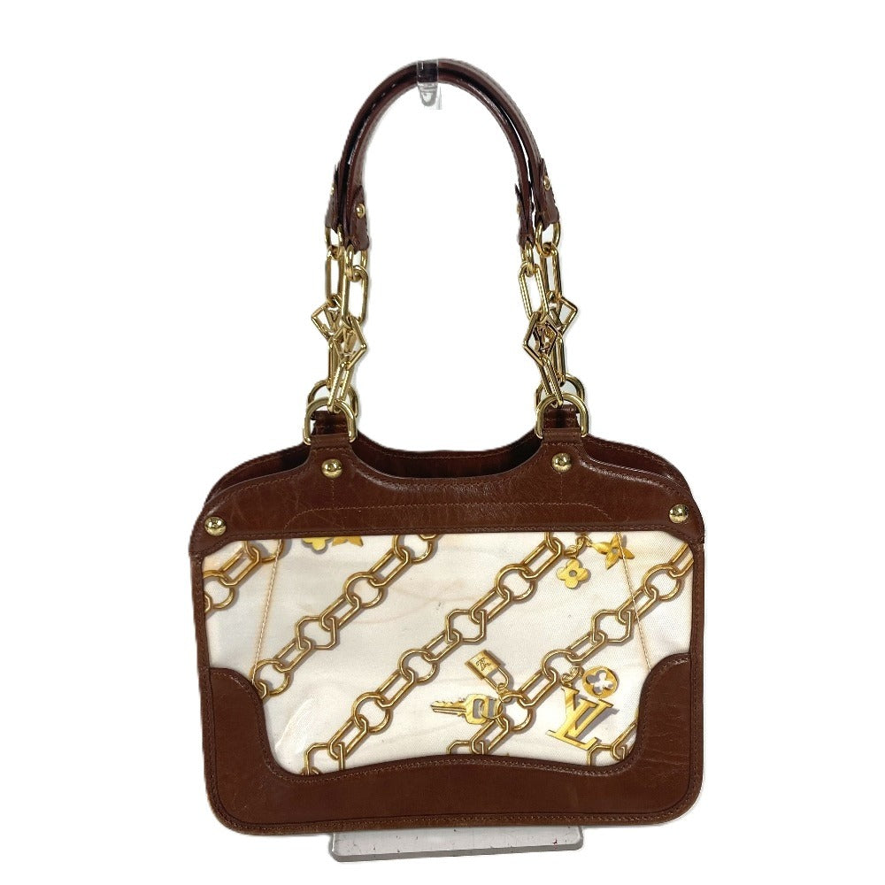 LOUIS VUITTON M95157 モノグラムチャーム カバ カバン ハンドバッグ トートバッグ ショルダーバッグ ビニール/レザー レディース ブラウン