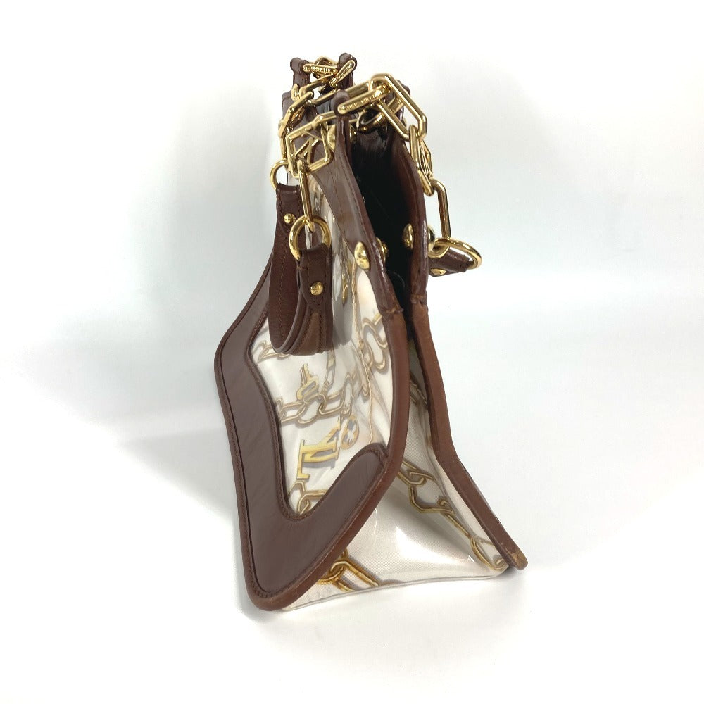 LOUIS VUITTON M95157 モノグラムチャーム カバ カバン ハンドバッグ トートバッグ ショルダーバッグ ビニール/レザー レディース ブラウン
