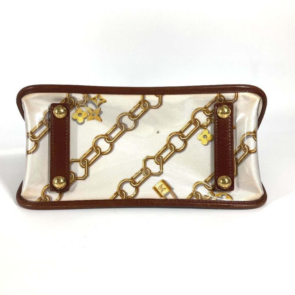 LOUIS VUITTON M95157 モノグラムチャーム カバ カバン ハンドバッグ トートバッグ ショルダーバッグ ビニール/レザー レディース ブラウン