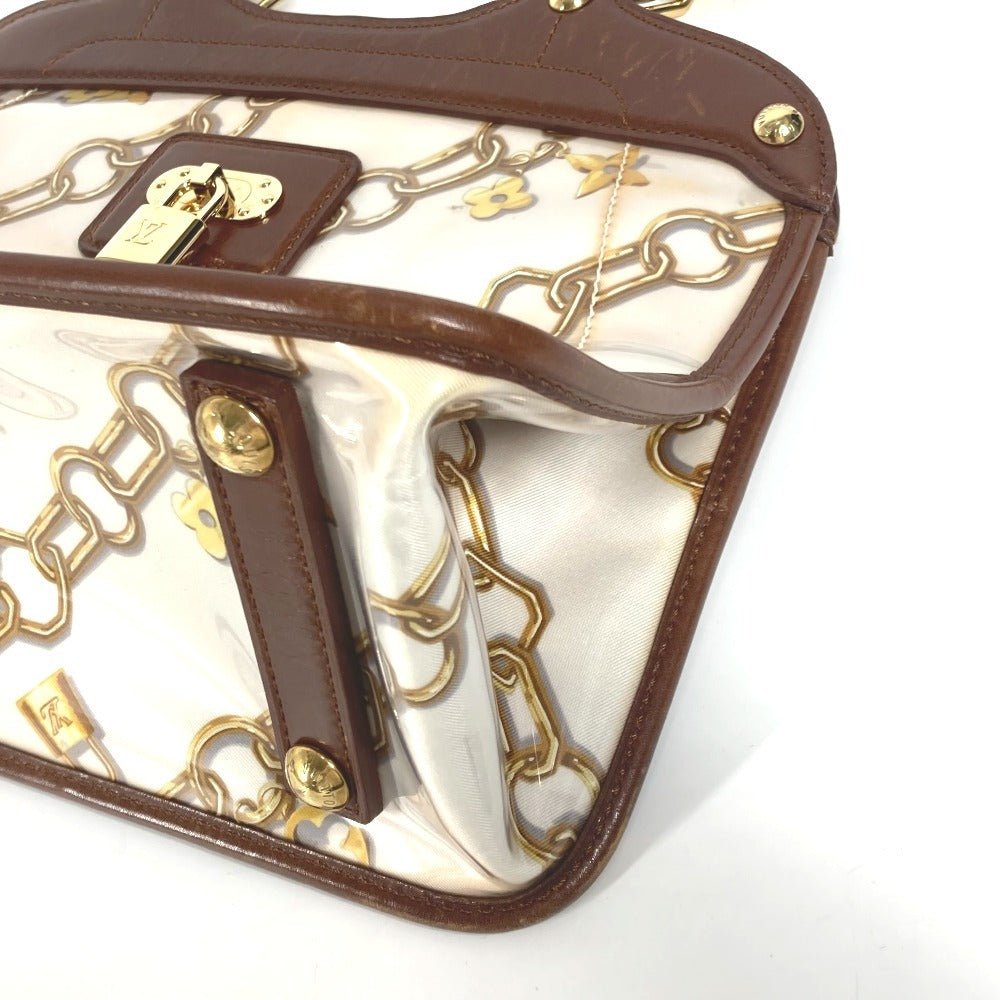 LOUIS VUITTON M95157 モノグラムチャーム カバ カバン ハンドバッグ トートバッグ ショルダーバッグ ビニール/レザー レディース ブラウン