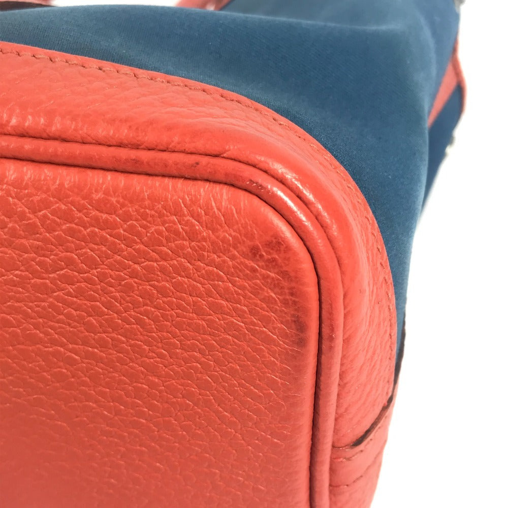 HERMES ガーデンパー ティTPM カバン ハンドバッグ バイカラー トートバッグ レザー/キャンバス レディース ブルー