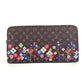 LOUIS VUITTON Ｍ14162 日本限定 LV × TM ジッピー・ウォレット モノグラム 村上隆 ラウンドファスナー 長財布 モノグラムキャンバス ユニセックス ブラウン