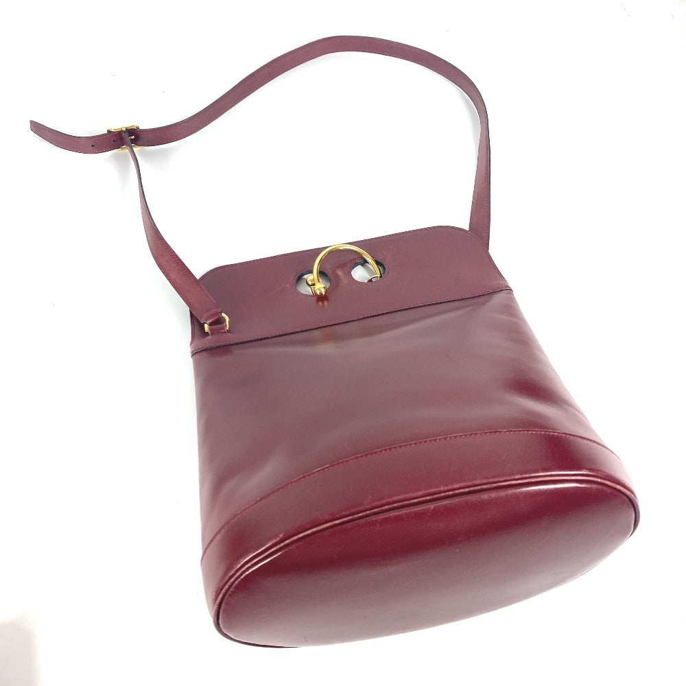 Vintage HERMES Alix Shoulder Bag, Leather, Women's, Bordeaux
