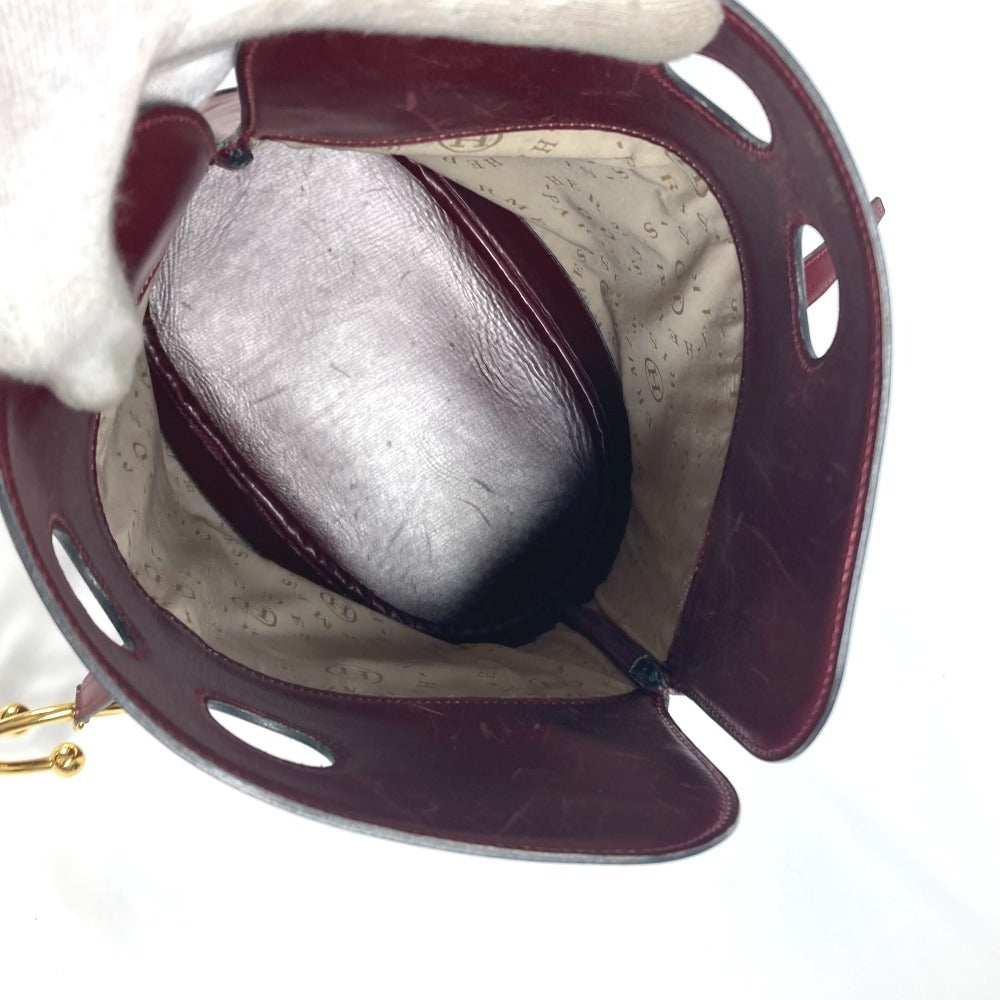 Vintage HERMES Alix Shoulder Bag, Leather, Women's, Bordeaux