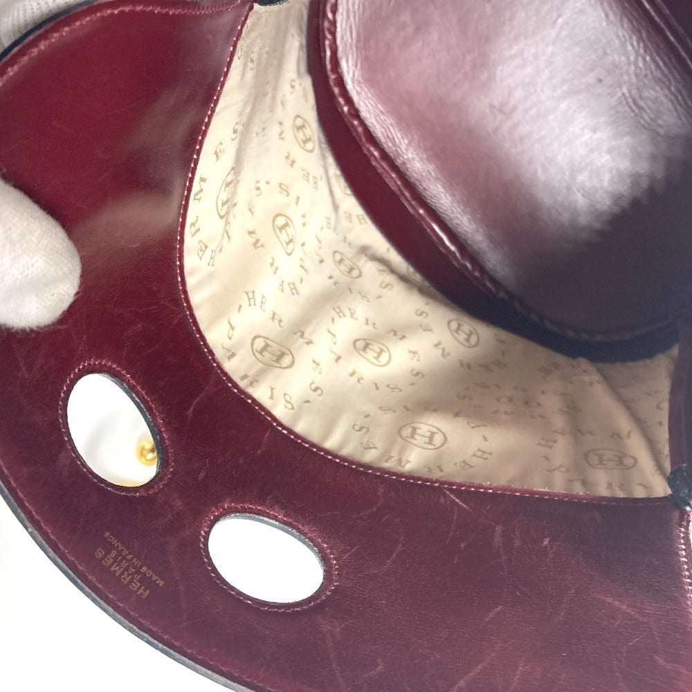 Vintage HERMES Alix Shoulder Bag, Leather, Women's, Bordeaux