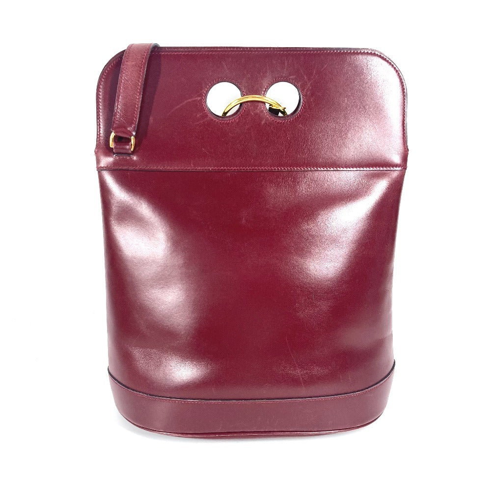 Vintage HERMES Alix Shoulder Bag, Leather, Women's, Bordeaux