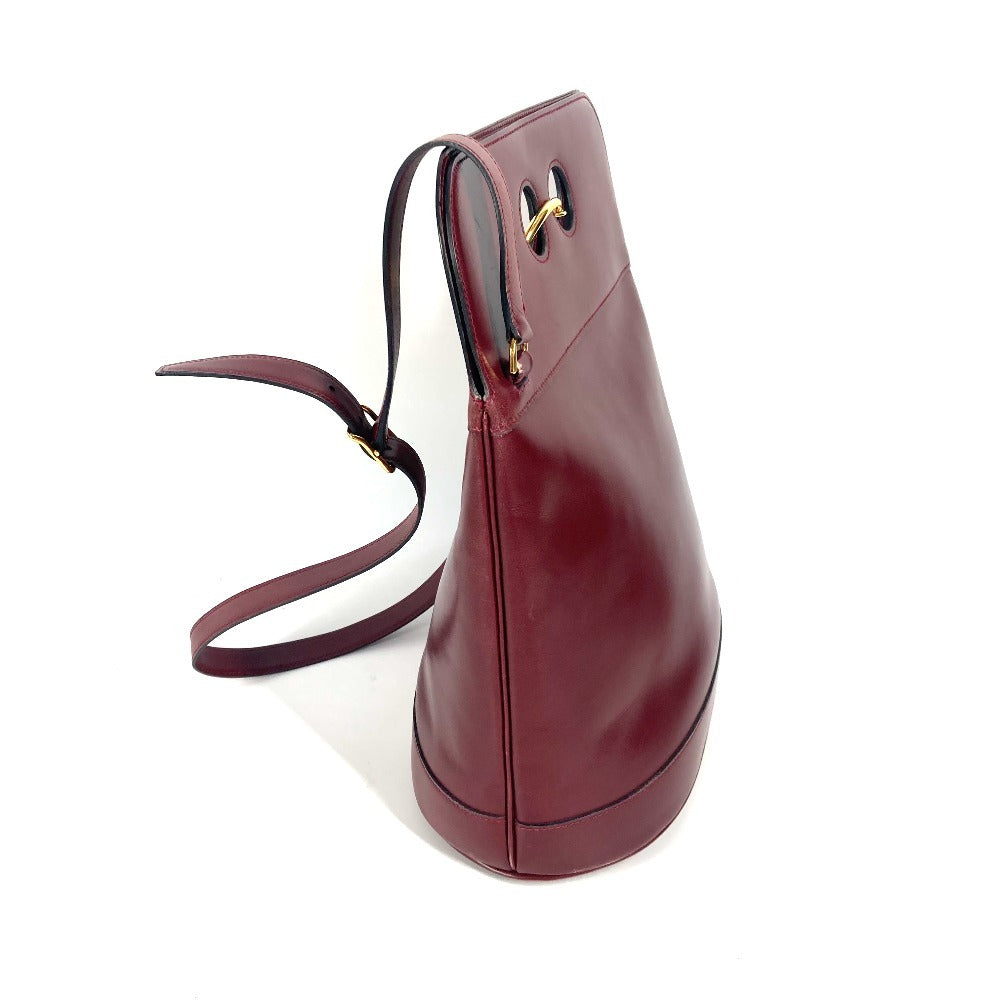 Vintage HERMES Alix Shoulder Bag, Leather, Women's, Bordeaux