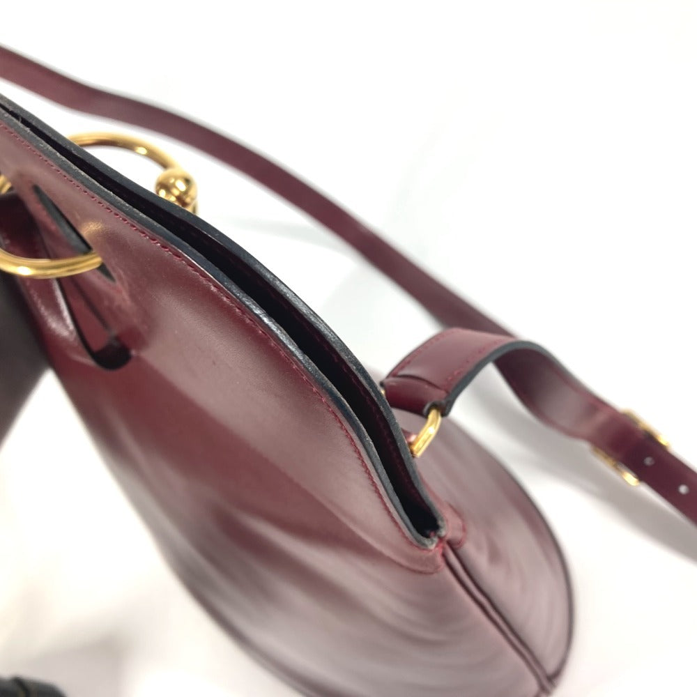 Vintage HERMES Alix Shoulder Bag, Leather, Women's, Bordeaux
