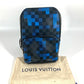 LOUIS VUITTON N40067 Damier Graphite Pixel Avenue Sling Bag, Crossbody Bag, Damier Graphite Canvas, Unisex, Blue