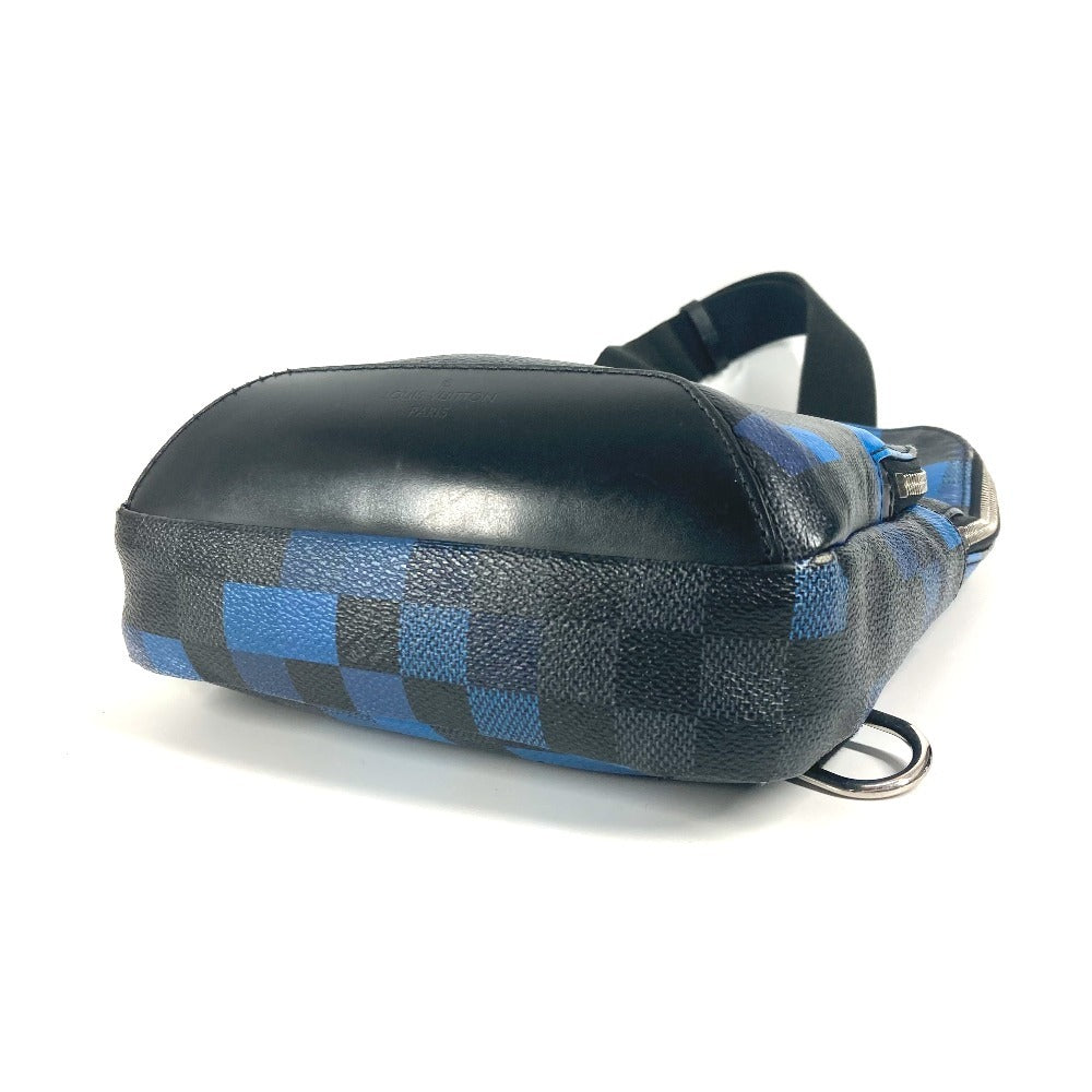 LOUIS VUITTON N40067 Damier Graphite Pixel Avenue Sling Bag, Crossbody Bag, Damier Graphite Canvas, Unisex, Blue