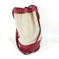 HERMES Vintage Standy Bag, Crossbody Drawstring Shoulder Bag, Leather/Canvas, Women's, Red