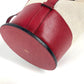 HERMES Vintage Standy Bag, Crossbody Drawstring Shoulder Bag, Leather/Canvas, Women's, Red