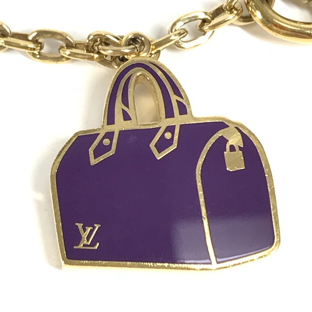 LOUIS VUITTON M66985 Chain Iconic Bag Charm Keychain Metal Women's Gold