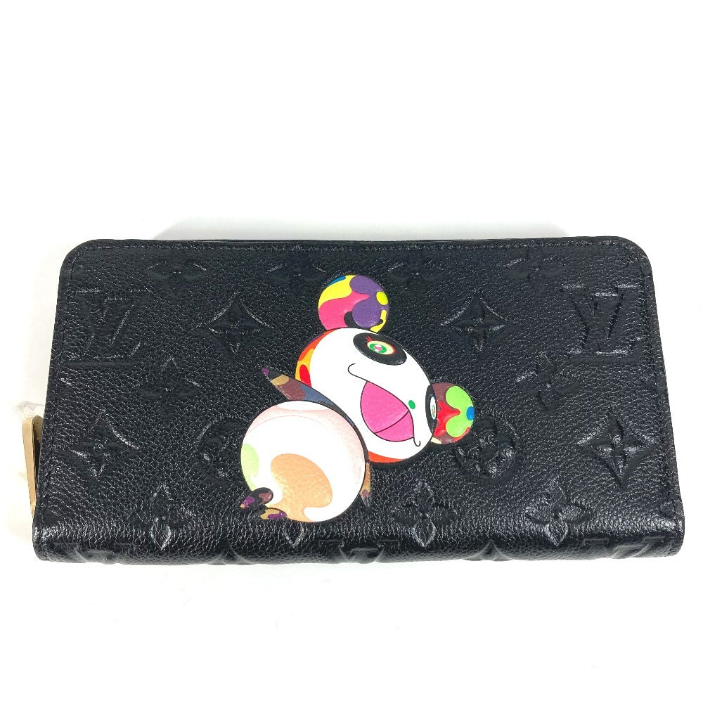 LOUIS VUITTON M14160 日本限定 LV × TM モノグラムアンプラント ジッピー・ウォレット 村上隆 パンダ ラウンドファスナー 長財布 モノグラムアンプラントレザー ユニセックス ノワール ブラック
