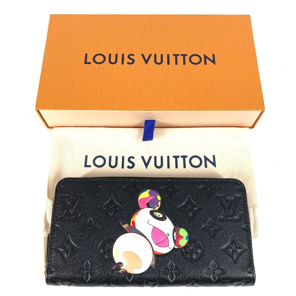 LOUIS VUITTON M14160 日本限定 LV × TM モノグラムアンプラント ジッピー・ウォレット 村上隆 パンダ ラウンドファスナー 長財布 モノグラムアンプラントレザー ユニセックス ノワール ブラック