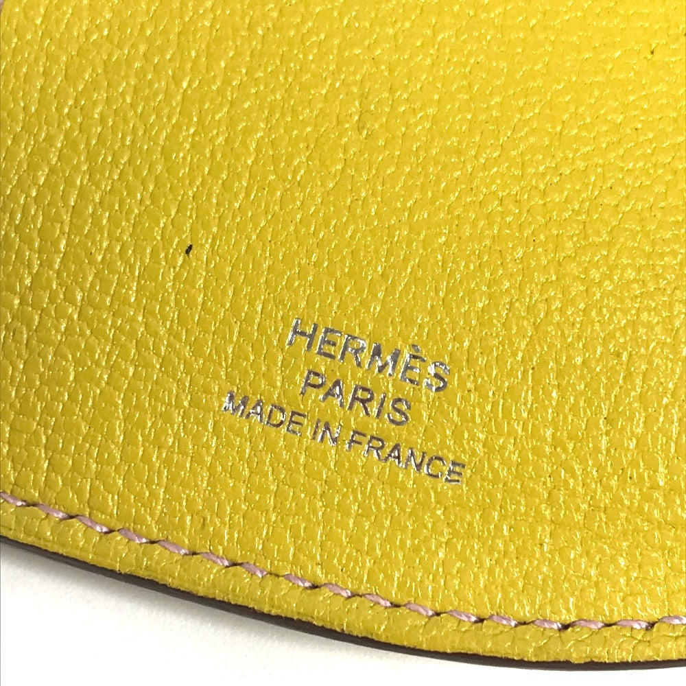 HERMES In the Loop Compact Wallet, Bifold Wallet, Coin Case, Leather, Unisex, Yellow