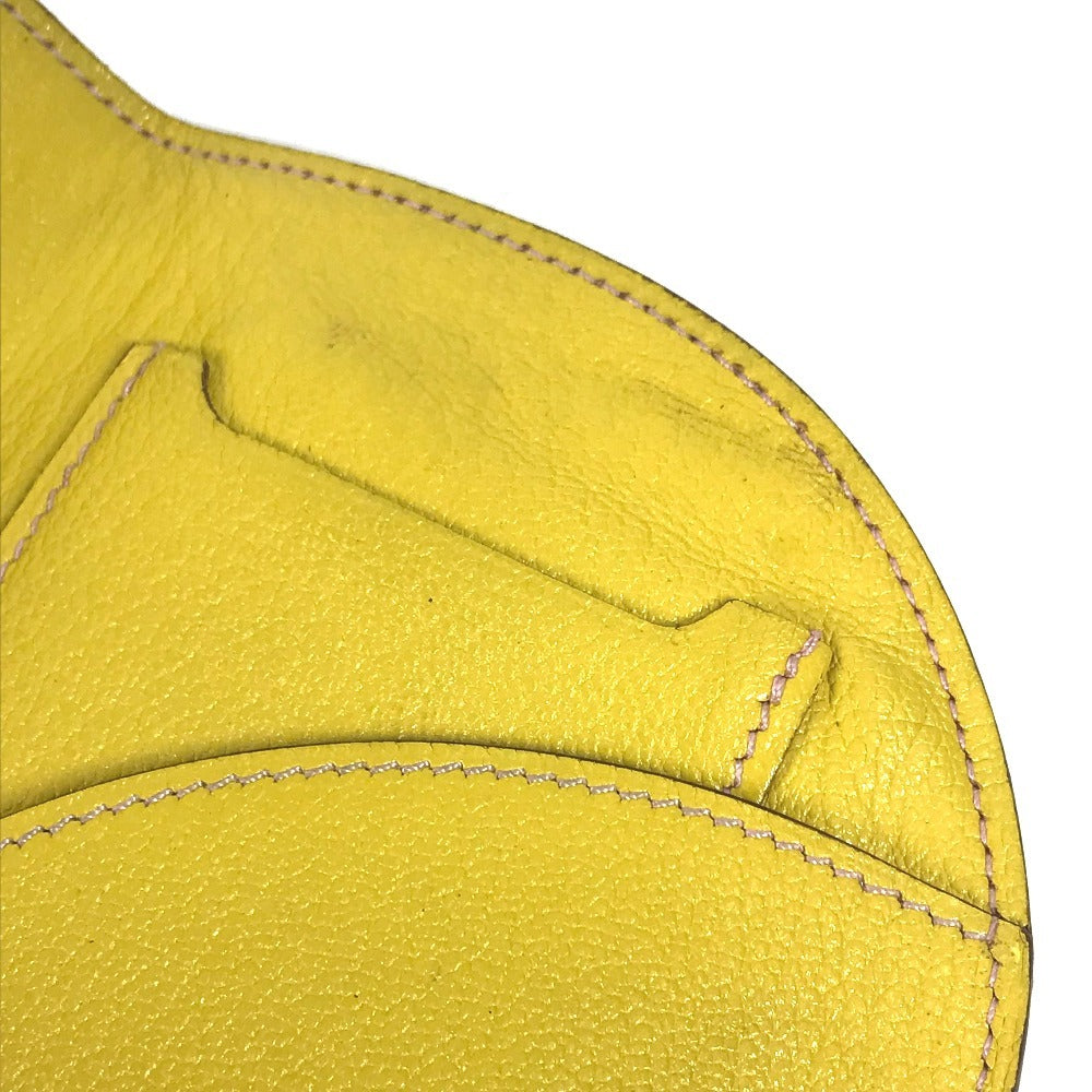 HERMES In the Loop Compact Wallet, Bifold Wallet, Coin Case, Leather, Unisex, Yellow