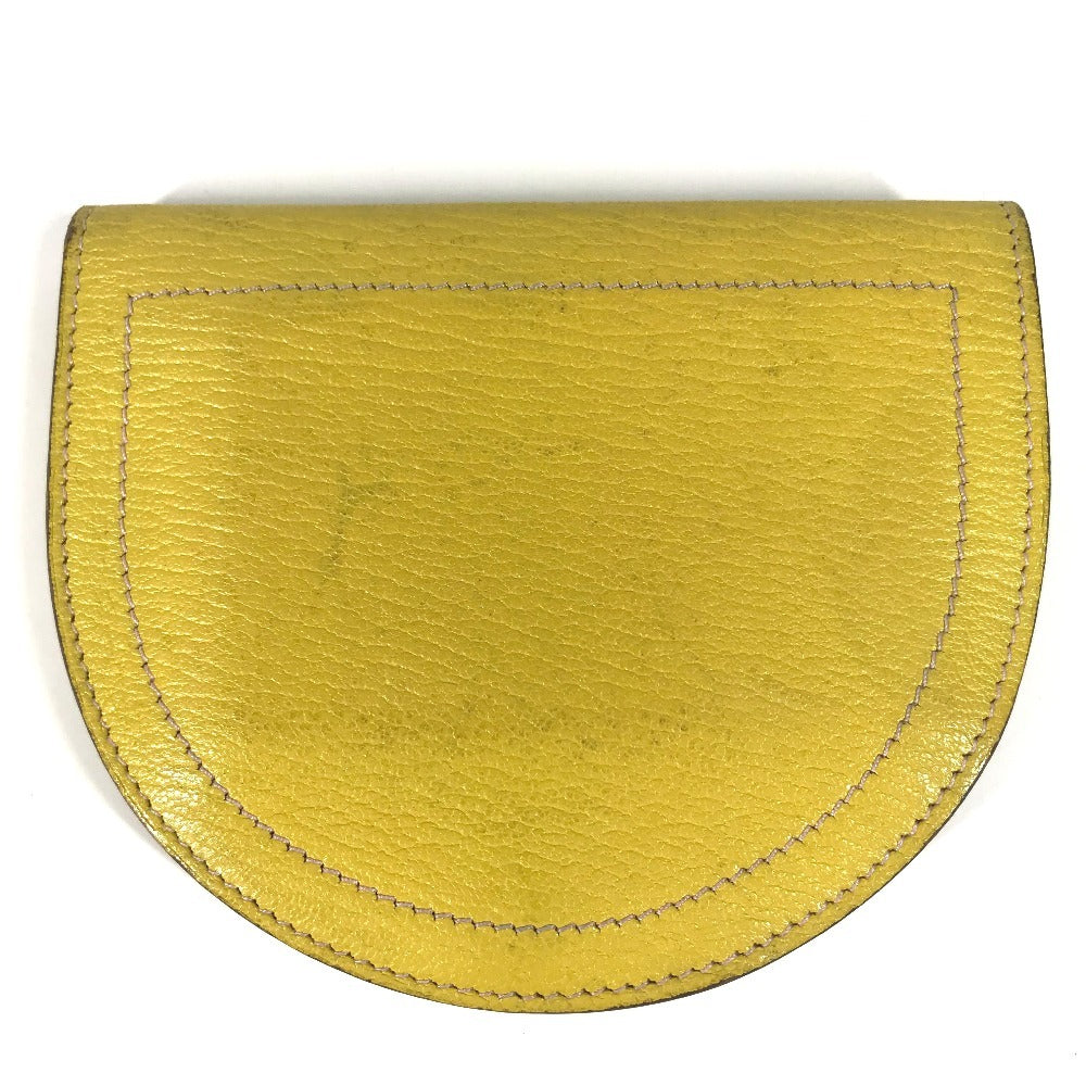 HERMES In the Loop Compact Wallet, Bifold Wallet, Coin Case, Leather, Unisex, Yellow
