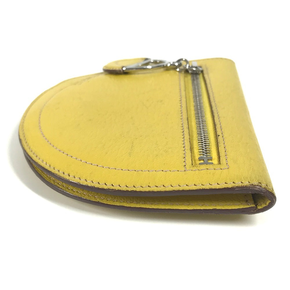 HERMES In the Loop Compact Wallet, Bifold Wallet, Coin Case, Leather, Unisex, Yellow