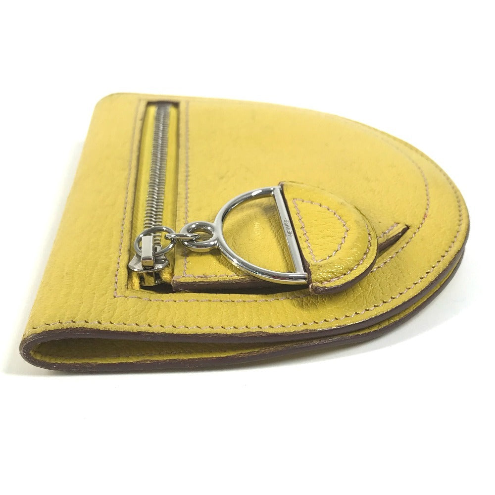 HERMES In the Loop Compact Wallet, Bifold Wallet, Coin Case, Leather, Unisex, Yellow