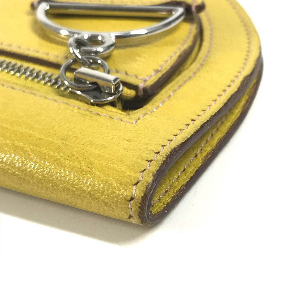 HERMES In the Loop Compact Wallet, Bifold Wallet, Coin Case, Leather, Unisex, Yellow