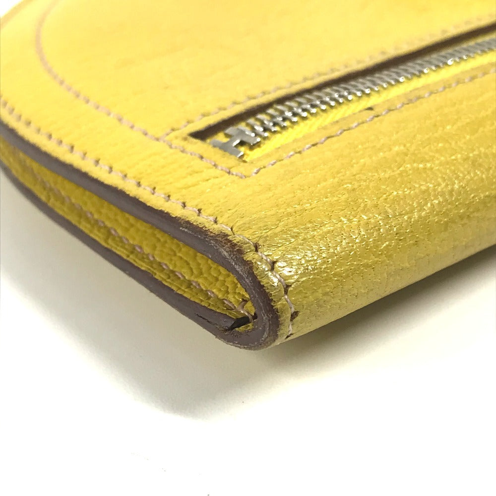 HERMES In the Loop Compact Wallet, Bifold Wallet, Coin Case, Leather, Unisex, Yellow