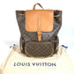 LOUIS VUITTON M44658 Monogram Trio Backpack, Virgil Abloh Chain Backpack, Monogram Canvas, Unisex, Brown